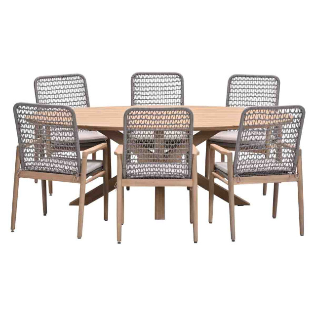 Garden Impressions Skala/urania tuinset 6 personen acaciahout ovaal 220 cm 3684513 large
