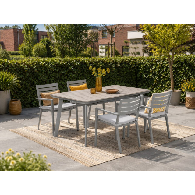 Garden Impressions Oklahoma/vigo tuinset 4 personen stapelbare stoelen 160 3684521 large