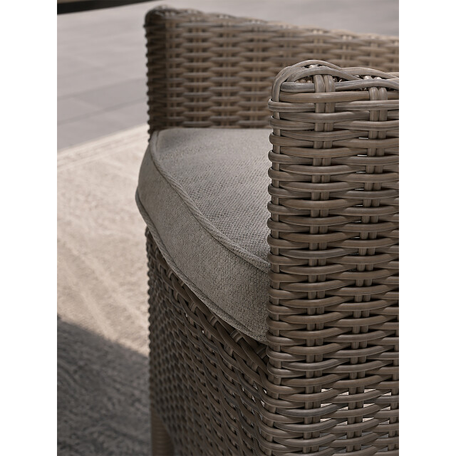 Garden Impressions Costa/edison tuinset 4 pers ronde tafel met wicker stoelen 3684527 large
