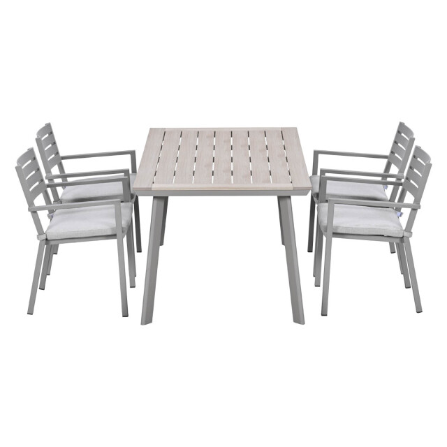 Garden Impressions Oklahoma/vigo tuinset 4 personen stapelbare stoelen 160 3684521 large