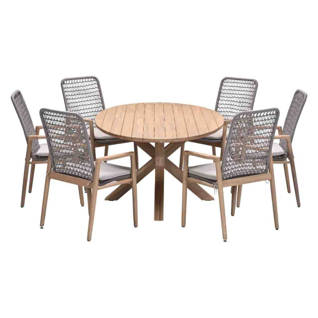Garden Impressions Skala/urania tuinset 6 personen acaciahout ovaal 220 cm 3684513 large