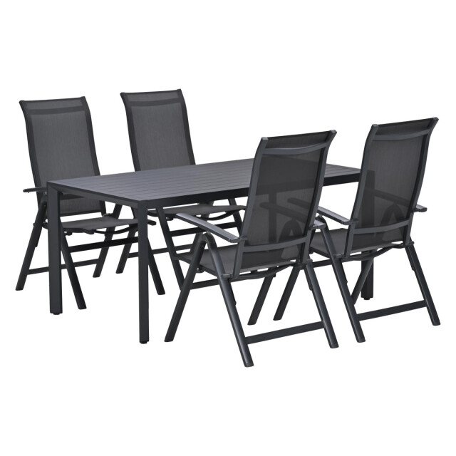 Garden Impressions Osaka/felini tuinset 4 pers met verstelbare stoelen 3684515 large