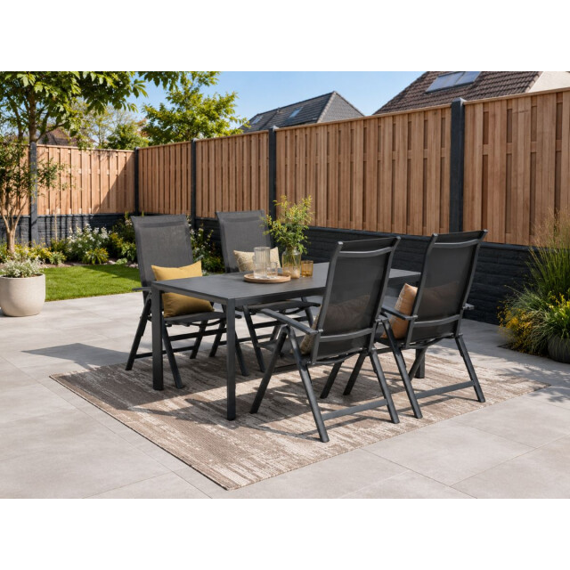 Garden Impressions Osaka/felini tuinset 4 pers met verstelbare stoelen 3684515 large