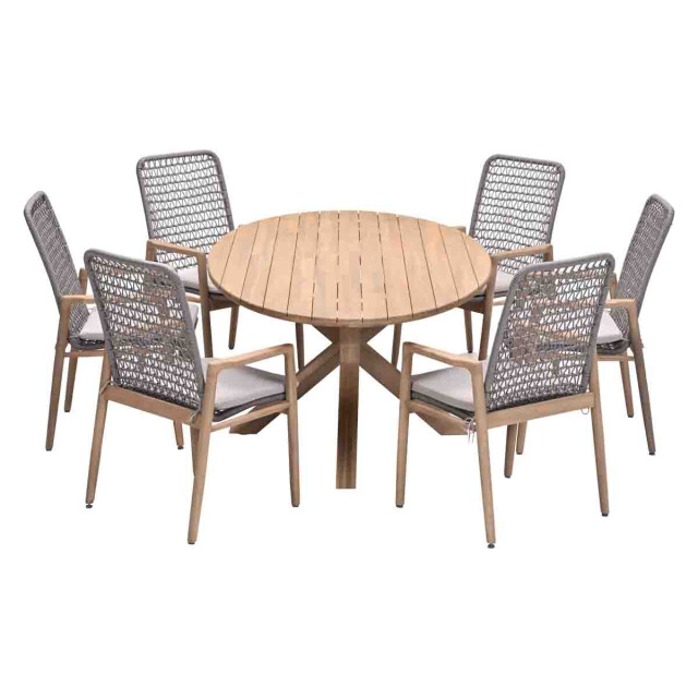 Garden Impressions Skala/urania tuinset 6 personen acaciahout ovaal 220 cm 3684513 large