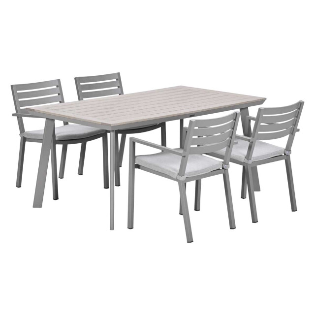 Garden Impressions Oklahoma/vigo tuinset 4 personen stapelbare stoelen 160 3684521 large