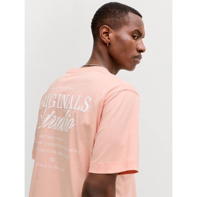 Jack & Jones jornorrebro typo tee ss crew neck n 12282898 peach melba 05011.520.0011 large