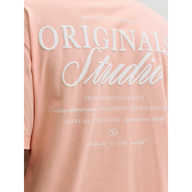 Jack & Jones jornorrebro typo tee ss crew neck n 12282898 peach melba 05011.520.0011 large