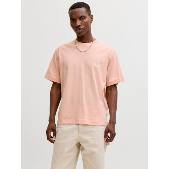 Jack & Jones jornorrebro typo tee ss crew neck n 12282898 peach melba 05011.520.0011 large