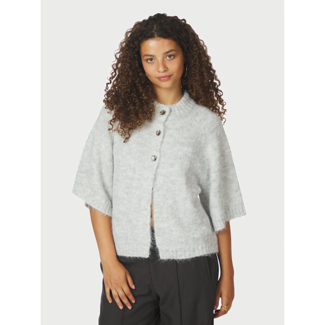 Neo Noir benuta fluffy knit cardigan 165816 133 grey melange 06741.941.0016 large