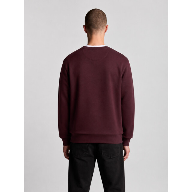 Lyle and Scott Ml2255tont superfine crew neck burgundy sweater Burgundy/ML2255TONT Superfine Crew Neck large