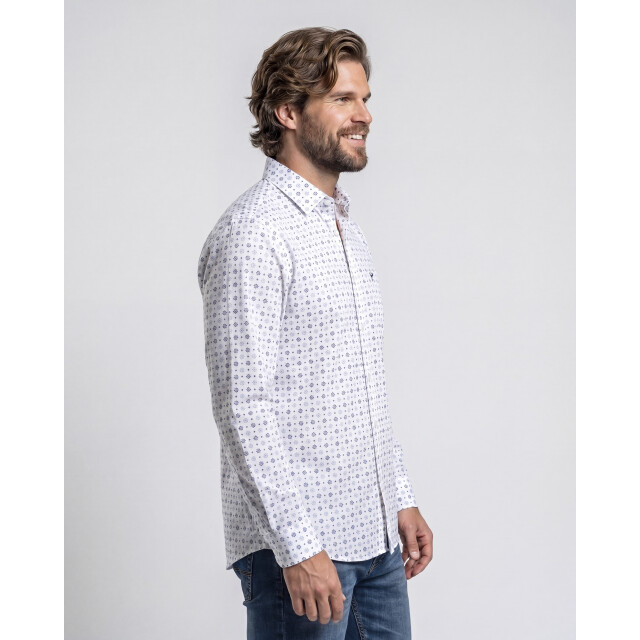 Campbell Casual overhemd donker 107642-001-M large