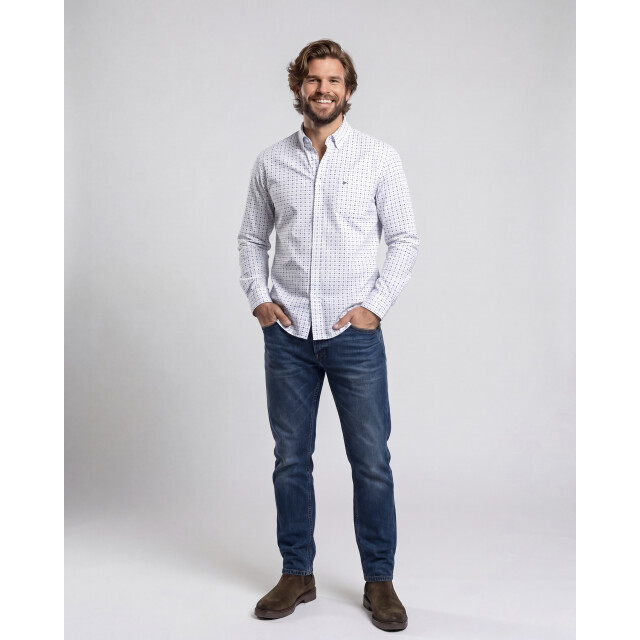 Campbell Casual overhemd donker 107642-001-M large