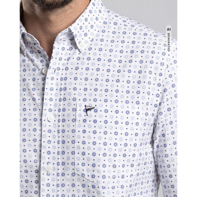 Campbell Casual overhemd donker 107642-001-M large