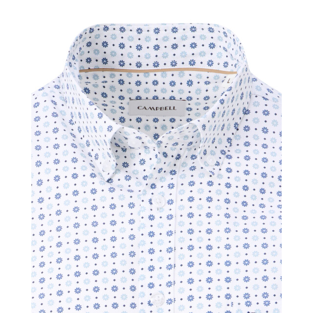 Campbell Casual overhemd donker 107642-001-M large