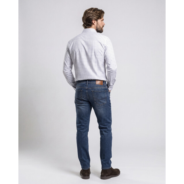 Campbell Casual overhemd donker 107642-001-M large