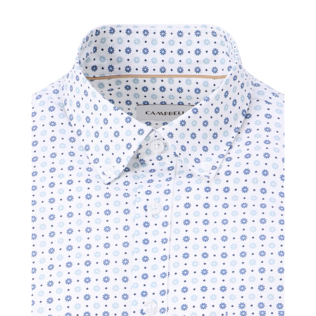 Campbell Casual overhemd donker 107642-001-M large