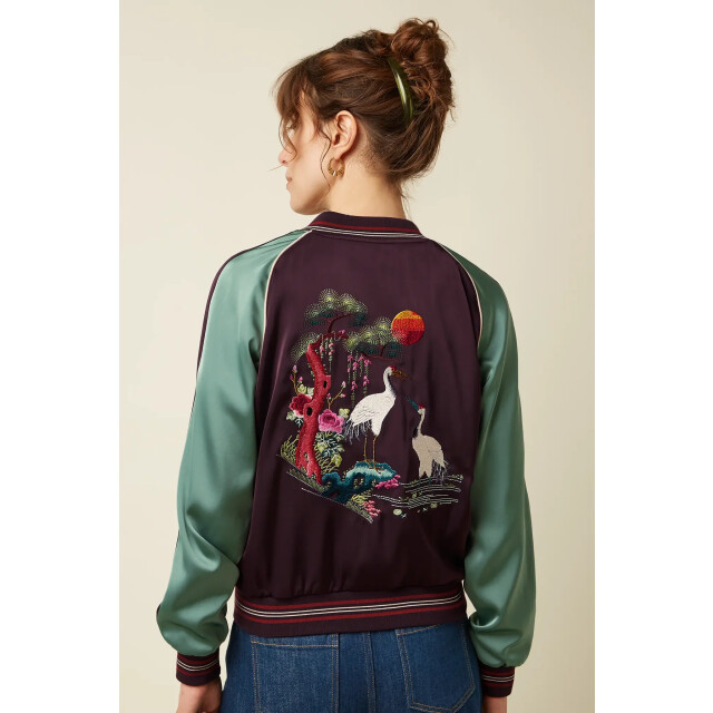 King Louie 10669 bomber dusk satin grape 10669 large
