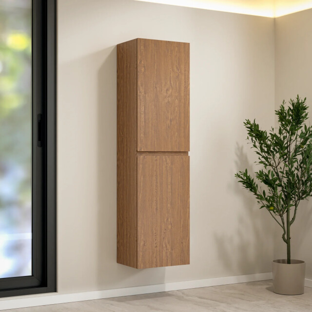 Mirlux Badkamermeubelset avello 80cm warm eiken wastafel wit 3627169 large
