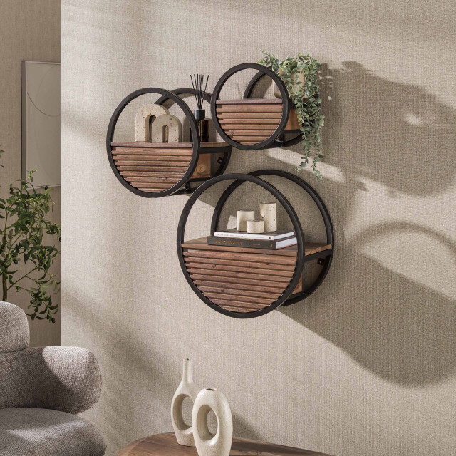 Hoyz wandplank circular - 25x40x40 cm 3688152 large