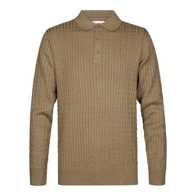Petrol Industries Heren polo m-3060-kwc203 7140 oak Petrol Polo M 3060 KWC203 7140Oak large