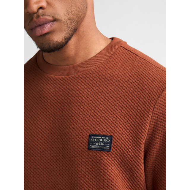 Petrol Industries Heren sweater m-3060-swr336 2127 copper orange Petrol Sweater M 3060 SWR336 2127CopperOrange large