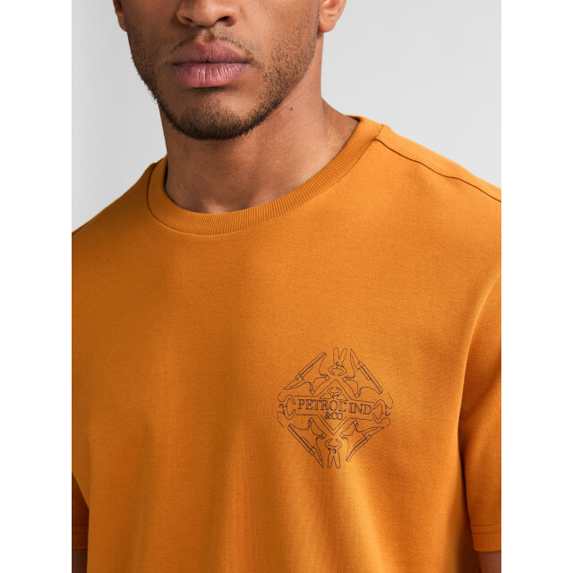 Petrol Industries Heren shirt m-3060-tsr618 2128 rusted amber Petrol Shirt M 3060 TSR618 2128RustedAmber large