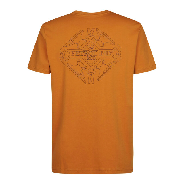 Petrol Industries Heren shirt m-3060-tsr618 2128 rusted amber Petrol Shirt M 3060 TSR618 2128RustedAmber large