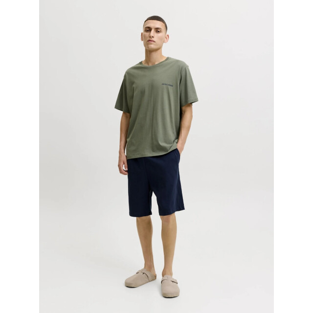 Jack & Jones Heren korte shortama pyjamaset jaceverest groen/donkerblauw 12273635-Beetle SCS large