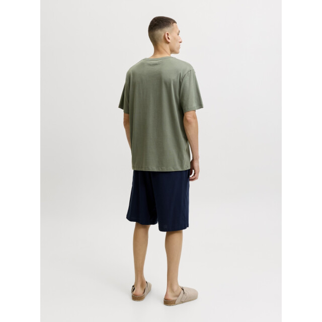 Jack & Jones Heren korte shortama pyjamaset jaceverest groen/donkerblauw 12273635-Beetle SCS large