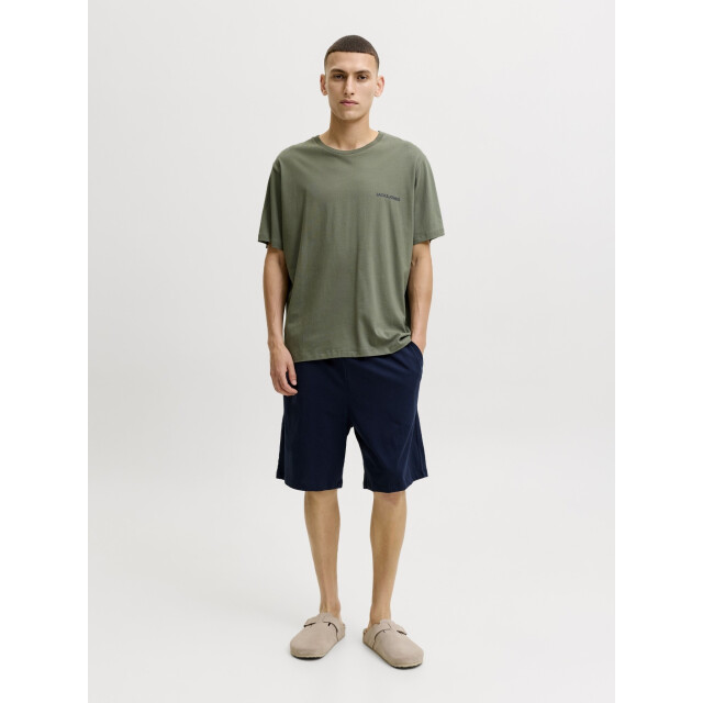 Jack & Jones Heren korte shortama pyjamaset jaceverest groen/donkerblauw 12273635-Beetle SCS large