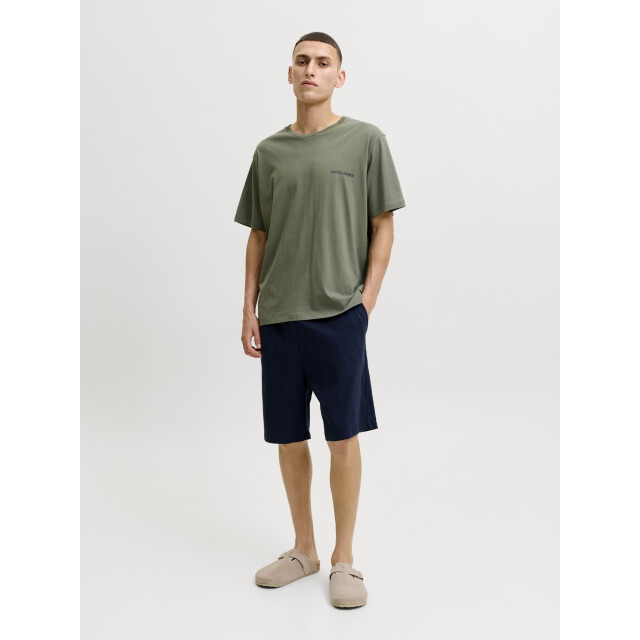 Jack & Jones Heren korte shortama pyjamaset jaceverest groen/donkerblauw 12273635-Beetle SCS large