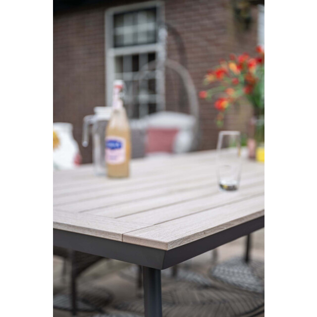 Garden Impressions Nicosia/vigo tuinset 4 personen wicker houtlook 160 cm 3688467 large