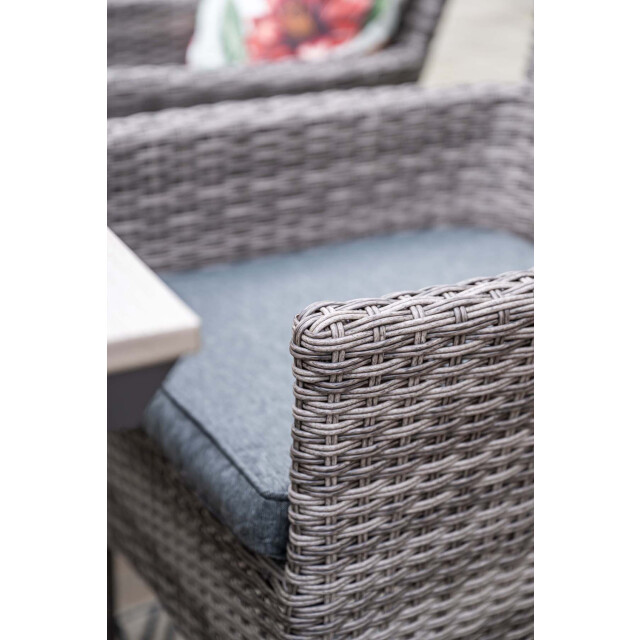 Garden Impressions Nicosia/vigo tuinset 4 personen wicker houtlook 160 cm 3688467 large