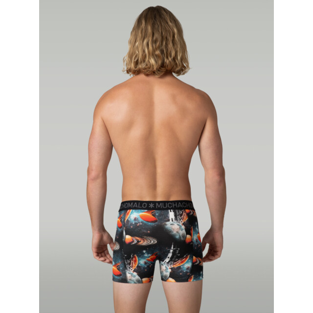 Muchachomalo Modernage print black heren boxers Print Black/MODERNAGE large