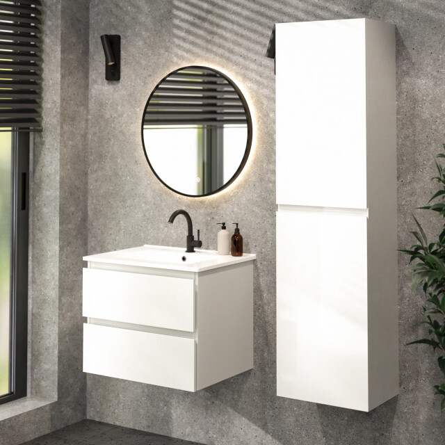 Mirlux Badkamermeubelset fayro 60cm wit wastafel wit 3627161 large