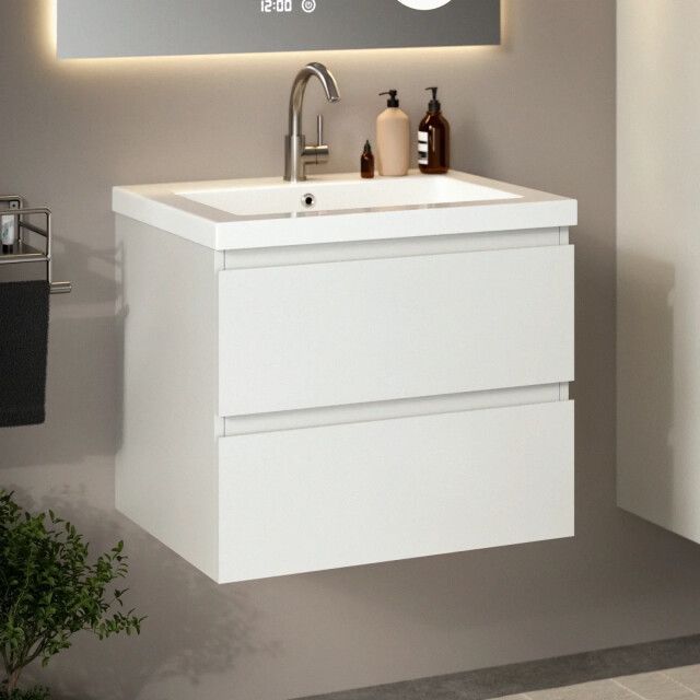 Mirlux Badkamermeubelset london 60cm wit wastafel wit 3689278 large