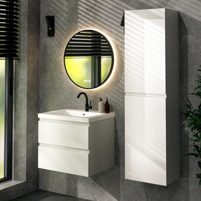 Mirlux Badkamermeubelset london 60cm wit wastafel wit 3689278 large