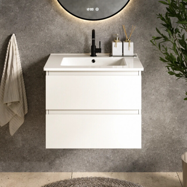 Mirlux Badkamermeubelset fayro 60cm wit wastafel wit 3627161 large