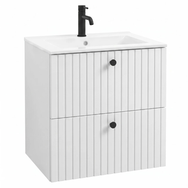 Badplaats Badkamermeubel set fargo 60 x 45 cm – mat – hangend wastafelmeubel 3689372 large