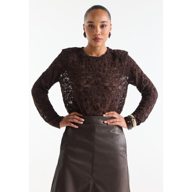 Jansen Amsterdam Kiki fl155 lace top dark brown FL155 large
