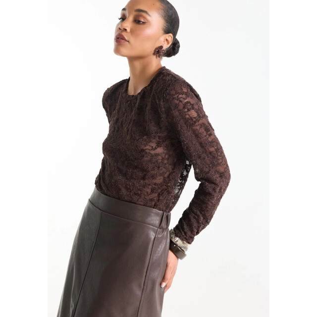 Jansen Amsterdam Kiki fl155 lace top dark brown FL155 large