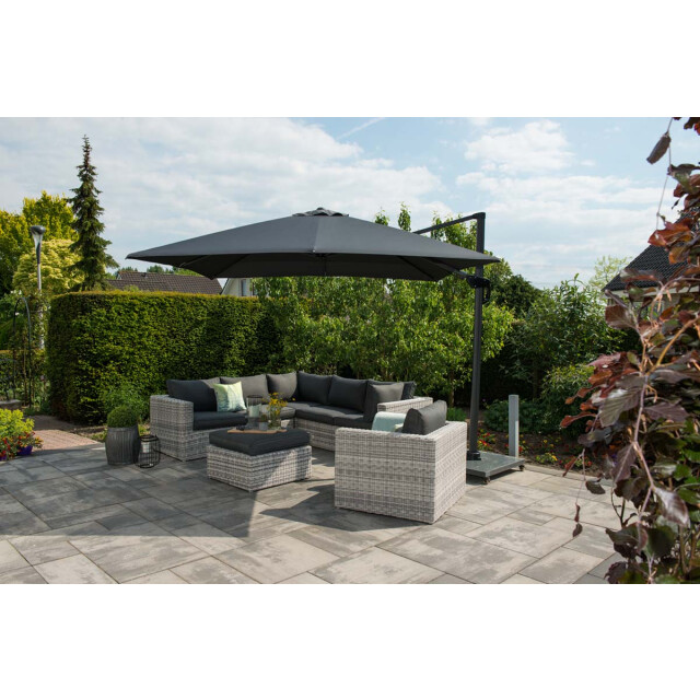 Garden Impressions Hawaii parasolset 300x300 donkergrijs 90 kg 3641338 large
