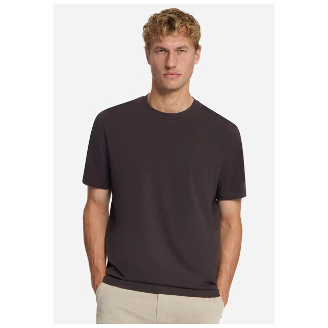 No Excess T-shirt crewneck solid basic stretc dark brown 33340703SN-042 large