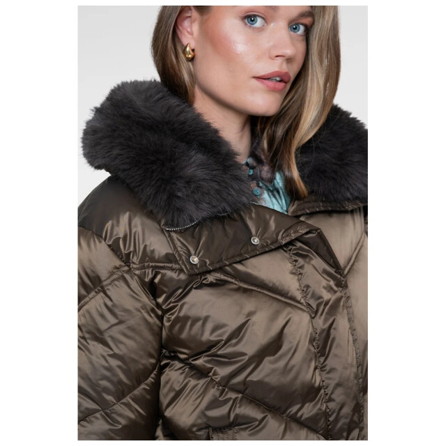 Geisha Jacket nylon brown 68512-21-000775 large