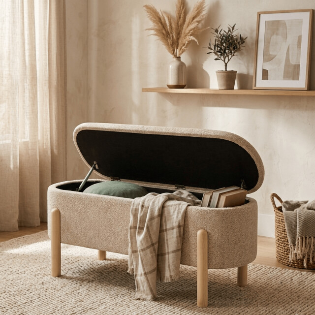 Casa di Elturo Opbergbank liva stof met opbergruimte 86,5 x 36,5 x 40 cm 3037738 large
