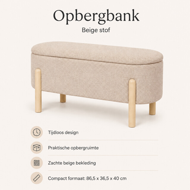 Casa di Elturo Opbergbank liva stof met opbergruimte 86,5 x 36,5 x 40 cm 3037738 large