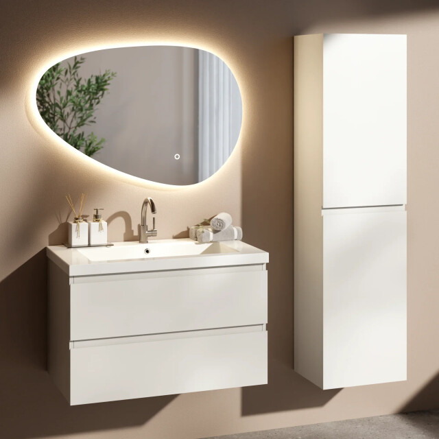 Mirlux Badkamermeubelset london 80cm wit wastafel wit 3581491 large