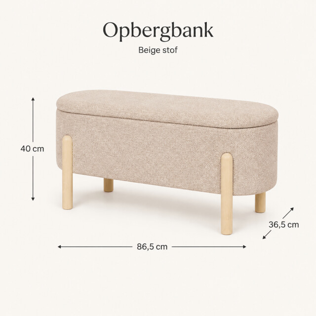 Casa di Elturo Opbergbank liva stof met opbergruimte 86,5 x 36,5 x 40 cm 3037738 large