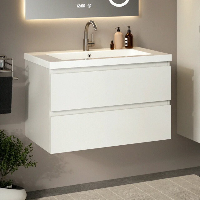 Mirlux Badkamermeubelset london 80cm wit wastafel wit 3581491 large