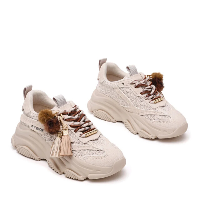 Steve Madden Possession-ppe bone suede dames sneaker SM11005732-290 large